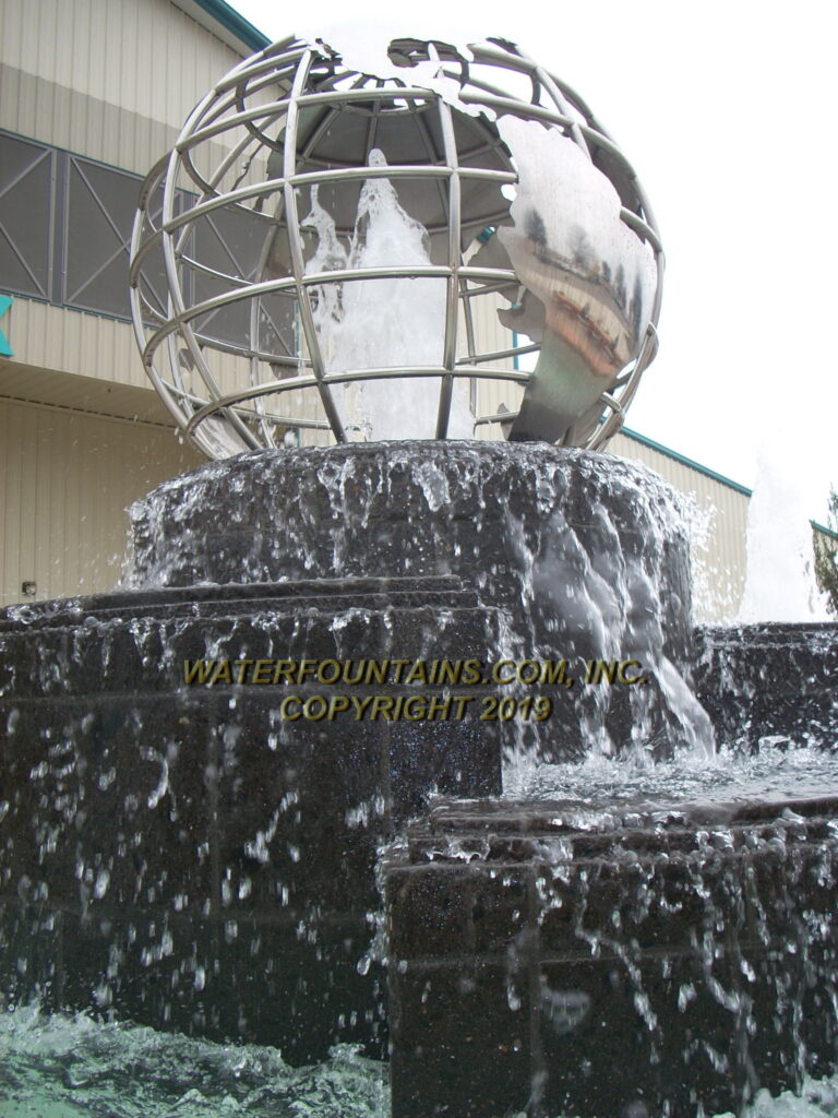 STAINLESS STEEL SPHERE BALL FOUNTAIN - 010