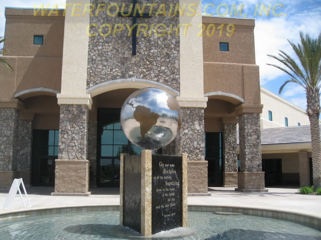 STAINLESS STEEL SPHERE BALL FOUNTAIN - 018
