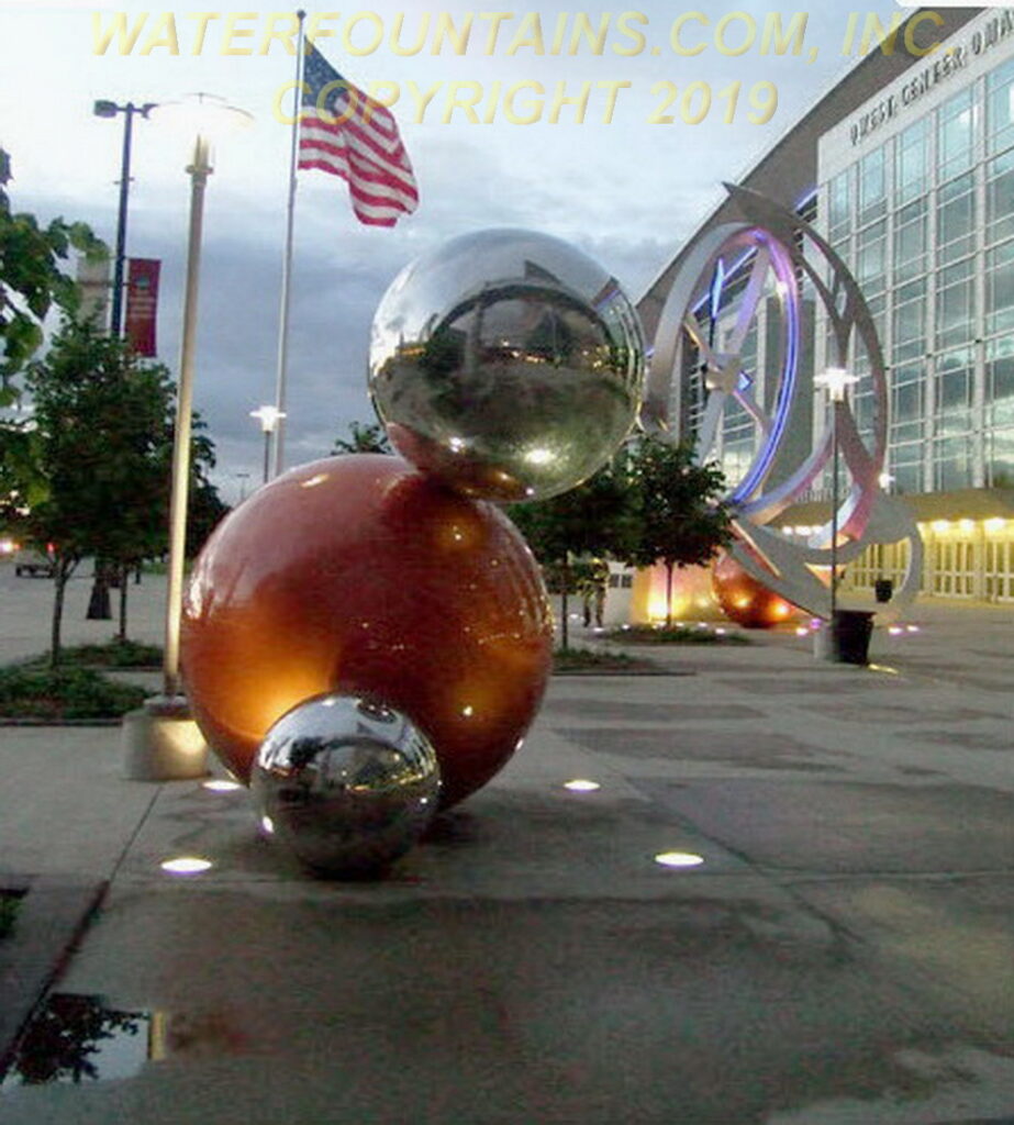 STAINLESS STEEL SPHERE BALL FOUNTAIN - 034