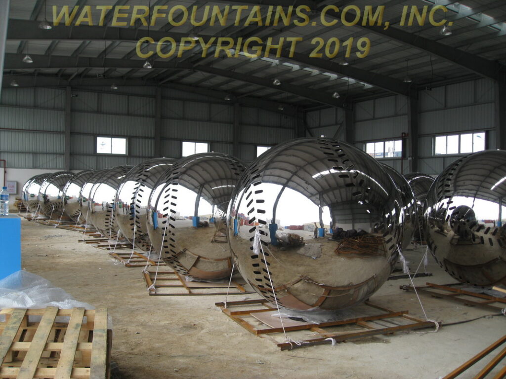 STAINLESS STEEL SPHERE BALL FOUNTAIN - 043