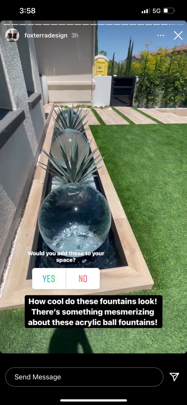 ACRYLIC SPHERE FOUNTAIN 064