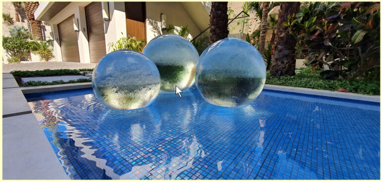 ACRYLIC SPHERE FOUNTAIN 089